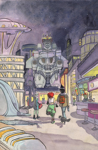 Starship Godzilla #1 Exclusive Connecting Variant (3 of 3) by Patrick Horvath!