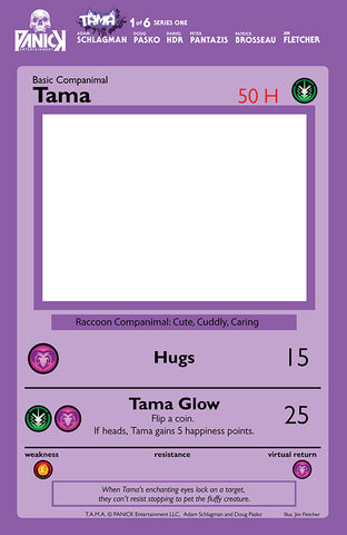 Artist Sketch Series: TAMA #1-6 TONY FLEECS 1:10 Variants, Signed by Tony Fleecs, Adam Schlagman, Doug Pasko + SKETCH by Tony, LTD to 25