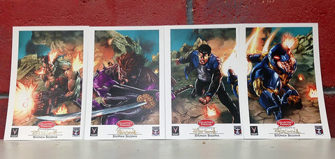 EXCLUSIVE: Set of 4 Book of Death 6x9 Prints Signed by STEPHEN SEGOVIA (100 Total Made)
