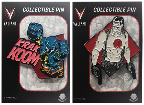 PINS: X-O Manowar & Bloodshot Pins Set