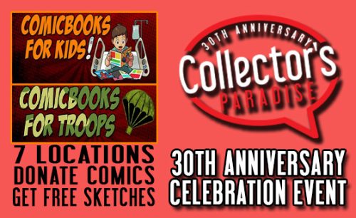 Comic Books for Kids/Comic Books for Troops Charity Event – SKETCHES for COMICS!